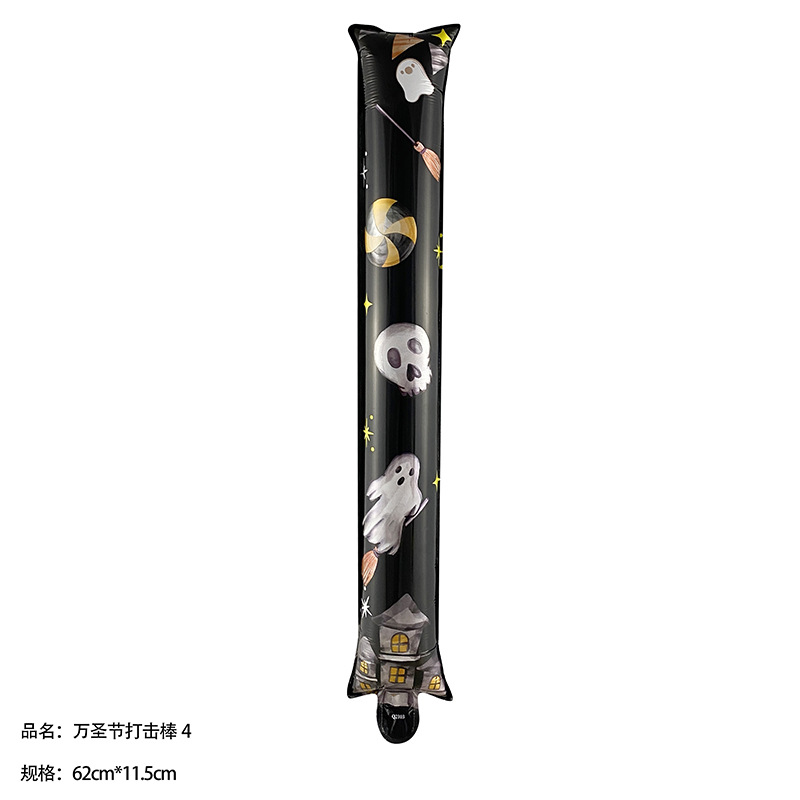 Diadema de Halloween globo araña fantasma accesorios para el cabello globo palo de golpe suministros de fiesta inflables película de aluminio decoración empuje