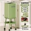 Large 8133 trash can [green] [no bending, no lid] + plate + wheels + letters