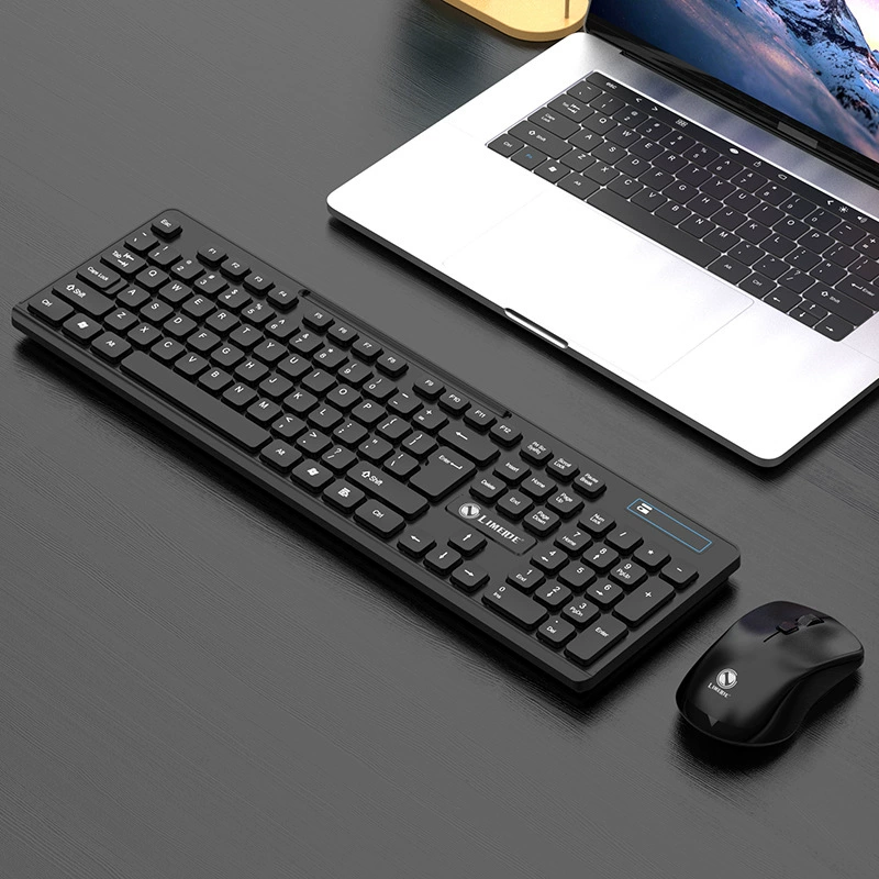 LIMEIDE W100 беспроводной комплект клавиатура и мышь 2.4G, имитация механической клавиши, USB-приёмник
