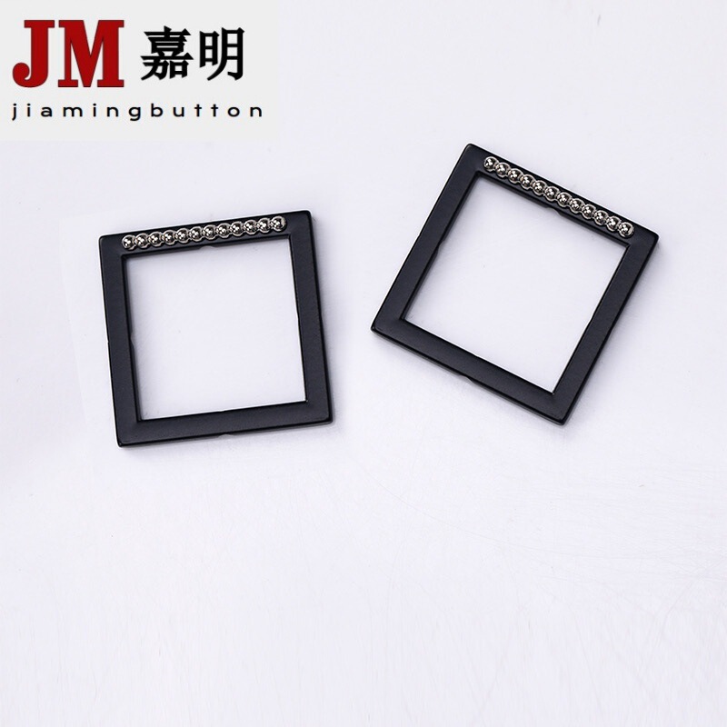 Square Double Metal Hand-Sewn Button Wool Coat Windbreaker Suit Jacket Shirt Leather Dress Alloy Button