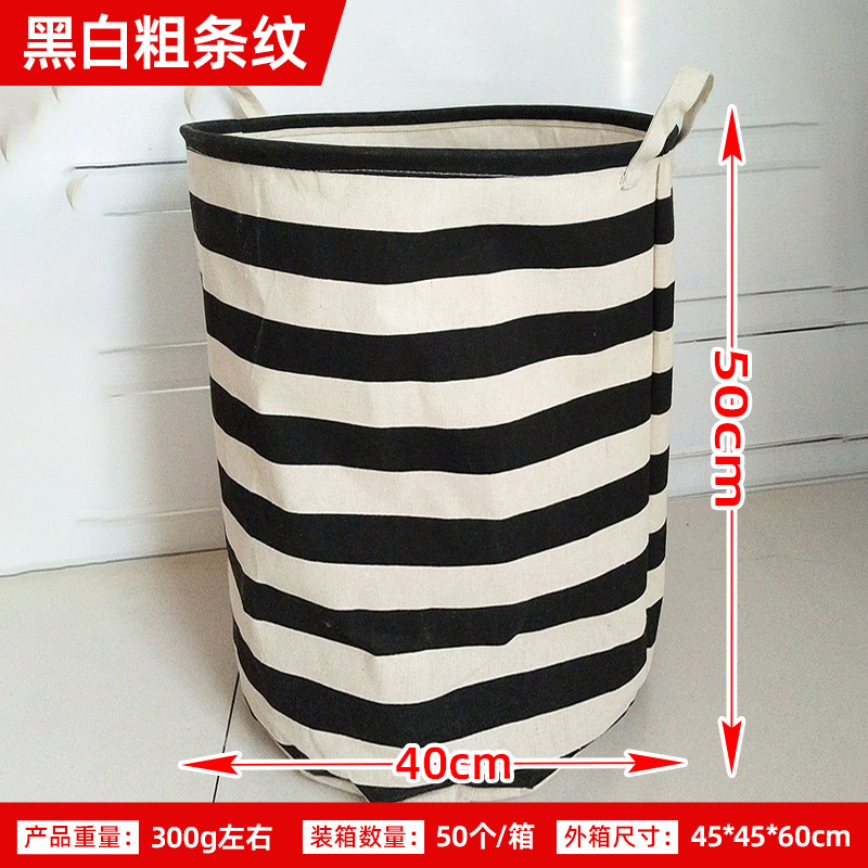 Posta gratuita casera gran cartón plegable tela algodón y lino juguetes caseros almacenamiento barril