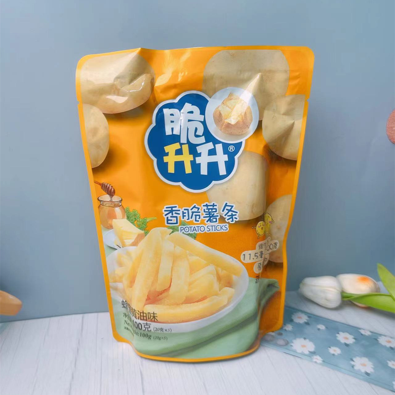 Crispy French fries crispy French fries 100g fresh cut French fries barbecue original flavor tomato honey butter