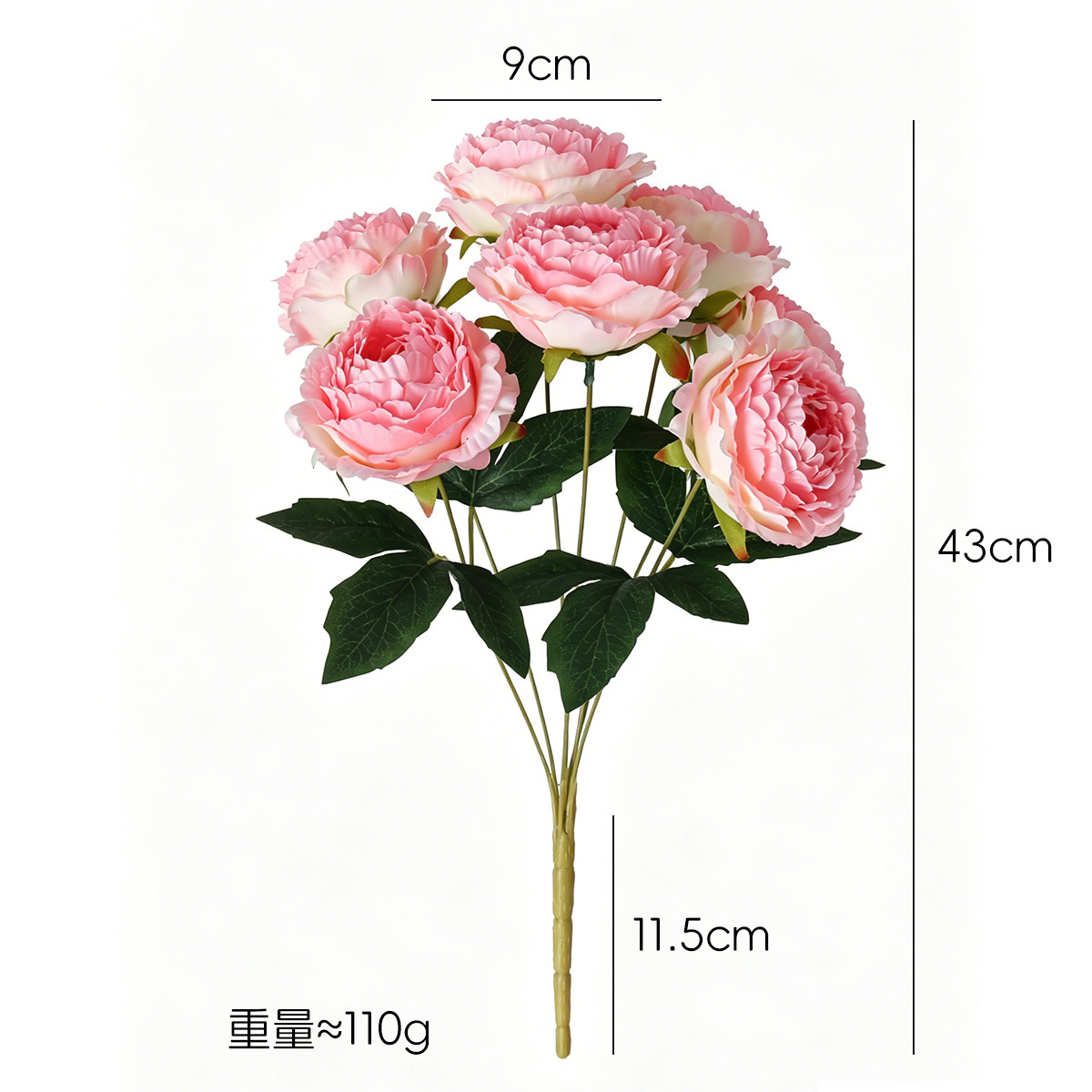 Simulación de flores 7 peonía rosa ramo de flores nórdico decoración de flores decoración de la mesa de comedor flores falsas decoración floral de boda