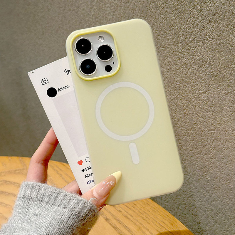 Apple 15 肌に優しいキャンディーカラーの保護カバーに適したツーインワンゼリー磁気 iPhone16ProMax 携帯電話ケース|undefined