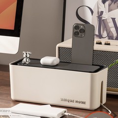 デスクトップ電線収納ボックスコンセントデスクトップ整理ボックスコンセント電源ケーブル充電器遮断