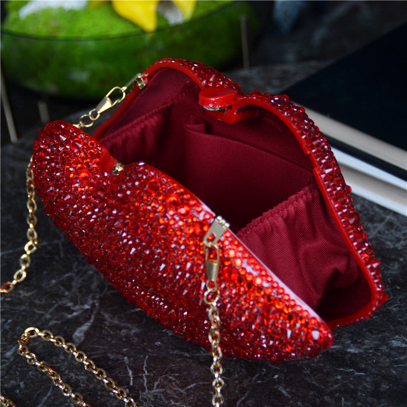 540g Weight Lock clasp Closure Type Single Shoulder Strap Strap Type Evening Bag Bags Type Holiday, Party Occasion Cotton, Rubber Drill Material Solid Color Pattern All Seasons Season Women's Gender Vintage Style, Sexy Style Lips Shape Medium Size Women's Medium Cotton Rubber Drill Solid Color Vintage Style Sexy Lock Clasp Evening Bag 12