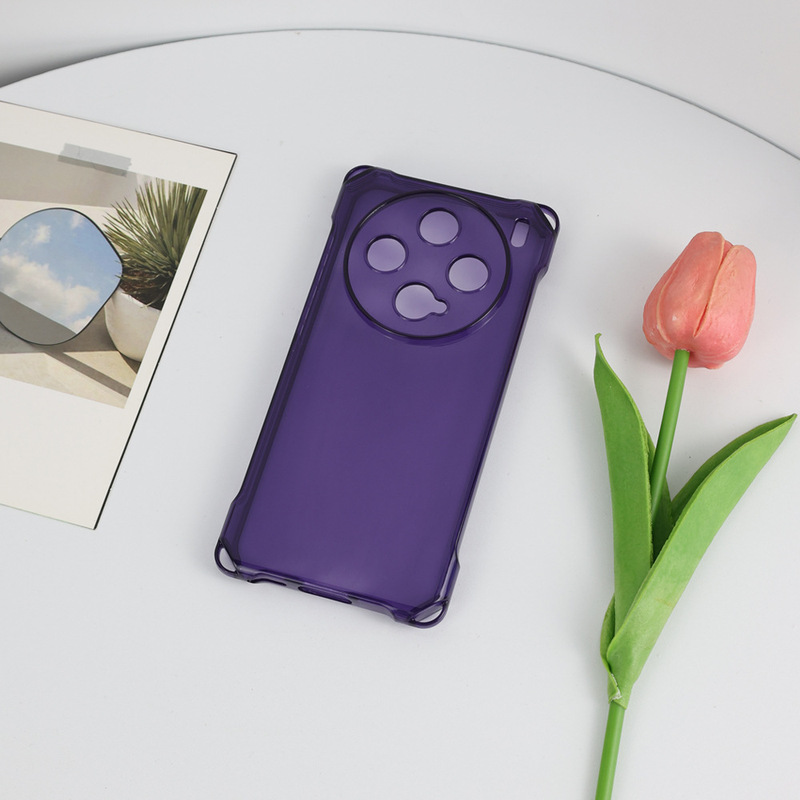 Suitable for Vivo X200Pro Mini Four-Corner Lanyard Transparent Mobile Phone Case Apple 16Pro Anti-Fall Protective Cover