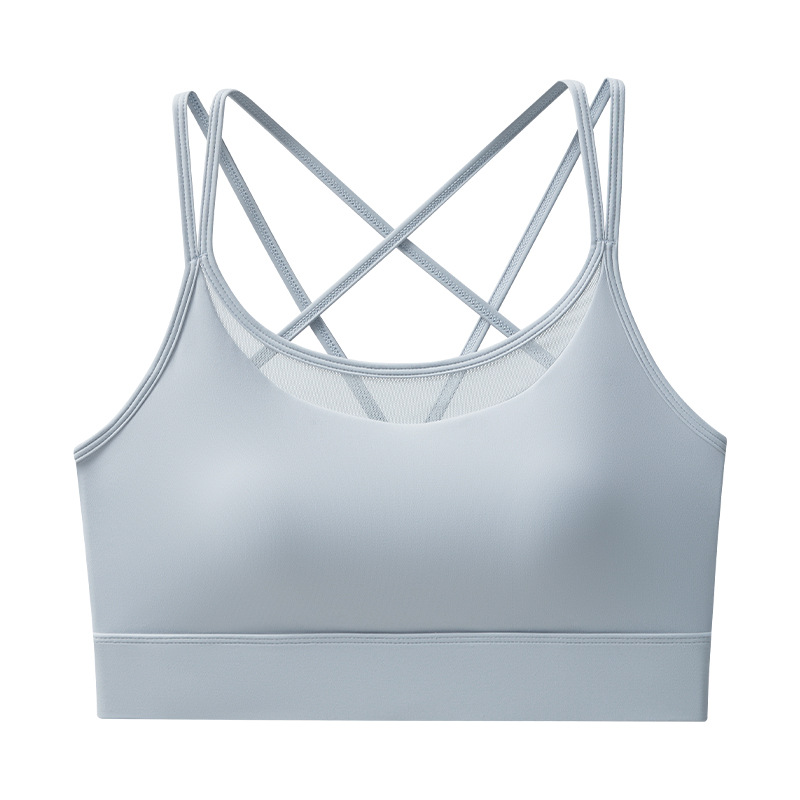 Chaleco deportivo cruzado a prueba de golpes, sujetador de espalda, taza fija, correa de hombro, ropa interior de yoga a prueba de caída image 5