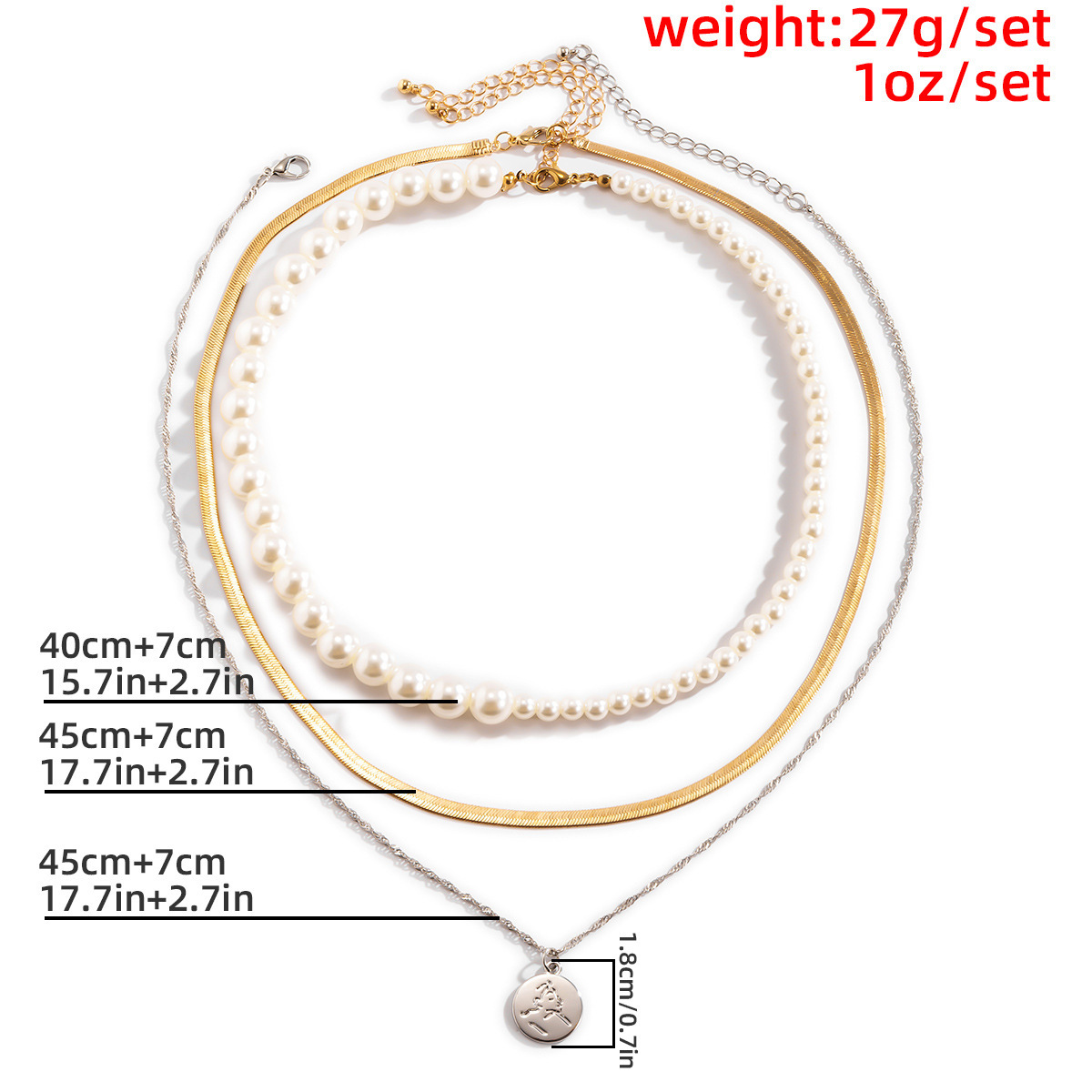 Collier avec pendentif en forme d'étoile en perles et perles artificielles de style métal_voghion.com