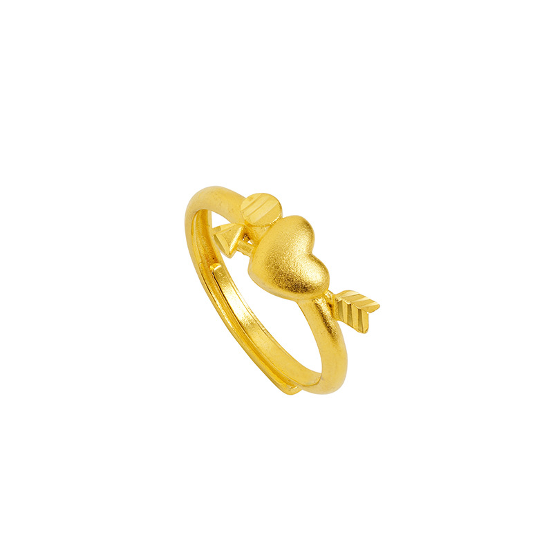 Shajin amor anillo de aleación de cobre una flecha para vestir regalos de pareja en vivo explosión Yiwu joyería al por mayor suministro