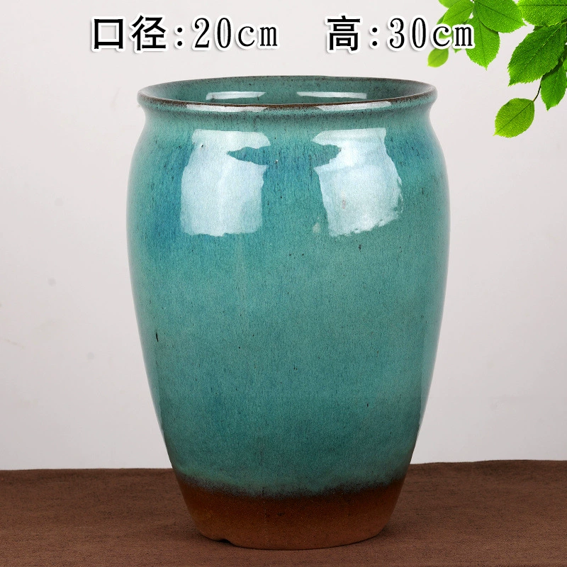 Специальный большой керамический горшок в стиле скалы с высоким горлышком для треугольного цветочного бонсай с дышащим основанием из грубой керамики Yixing.
