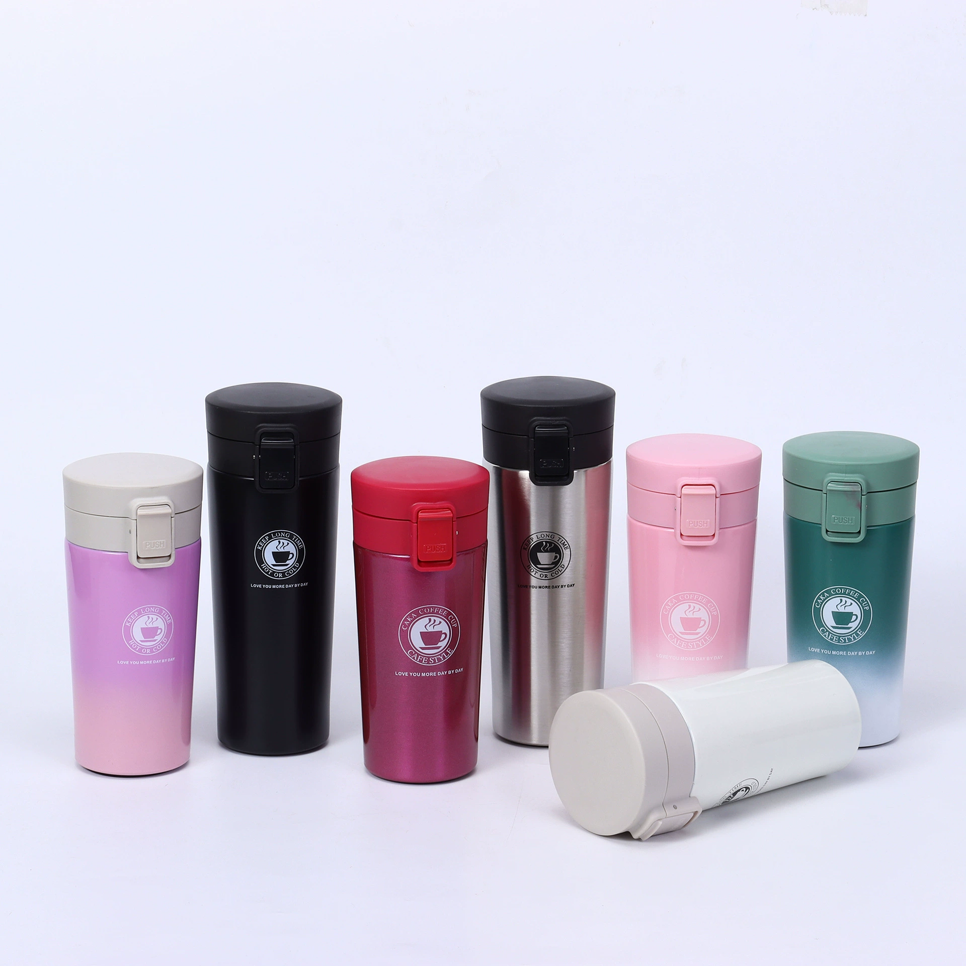 Термокружка из нержавеющей стали 304, офисная кофейная кружка, портативная автомобильная кружка с защитой от опрокидывания, оптовые бизнес-подарки