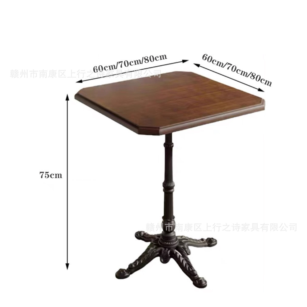 Mesas y sillas de cafetería retro Sillas de comedor de estilo chino americano Sillas de restaurante occidental Sillas y sillas de cafetería Un juego completo de mesas de taberna