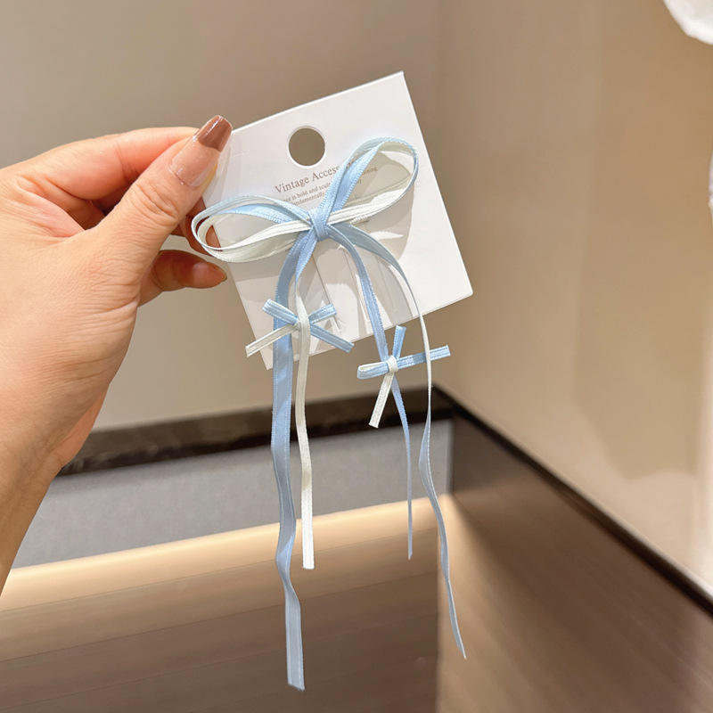 197 Ballet Style [Синий] Заколка для волос с бантиком