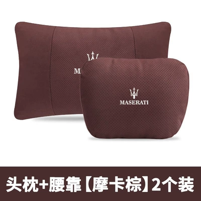 Maserati Headrest Ghibli President: Headrest - maserati-headrest-lumbar-support-mocha-brown-2-pack-standard