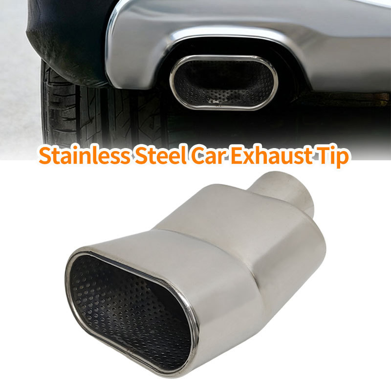 Cross-Border Best-Selling Tail Throat Square Flat Mouth Square Tail Throat Stainless Steel Universal Muffler Modified Welded Exhaust Pipe