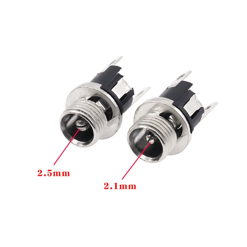 DC025 DC розетка 5.5-2.1 мм металлическая самка головка с круглым отверстием разъем 5.5-2.5 мм