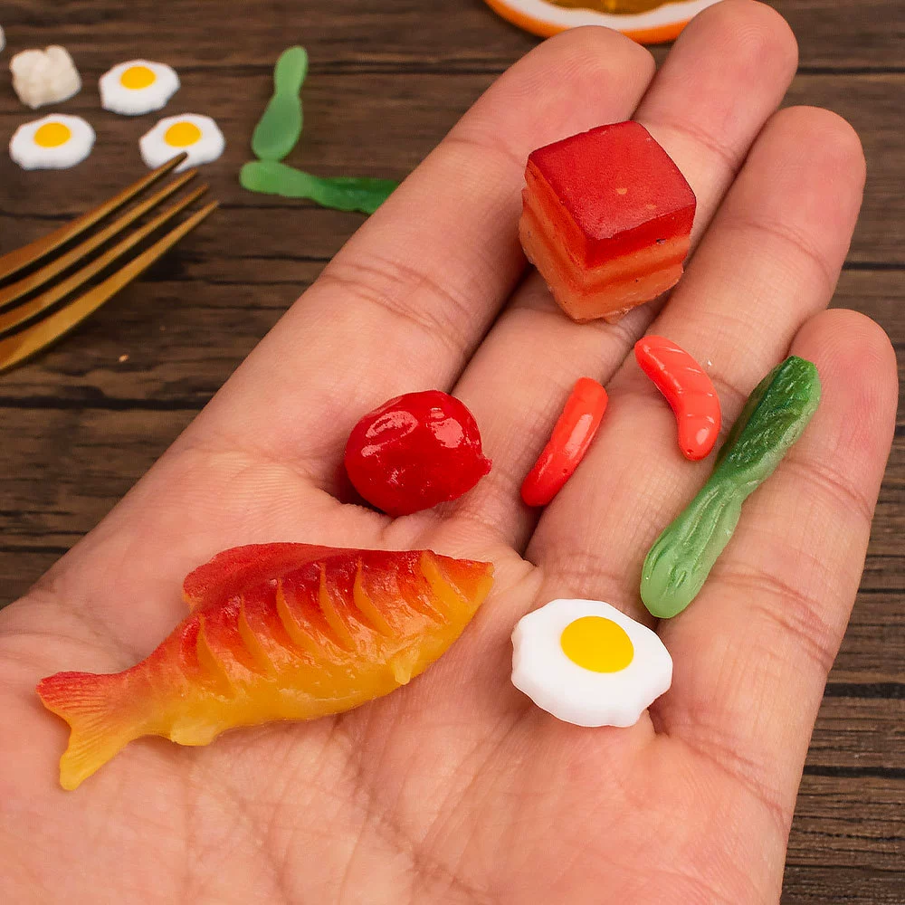 Реалистичная мини-фигурка PVC, маленькая игровая еда, домик для кукол, игрушка