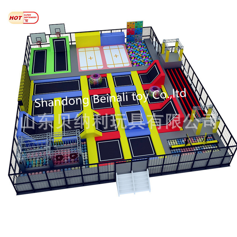 大型淘气堡蹦床公园网红项目忍者空间拓展攀爬架儿童游乐场忍者道
