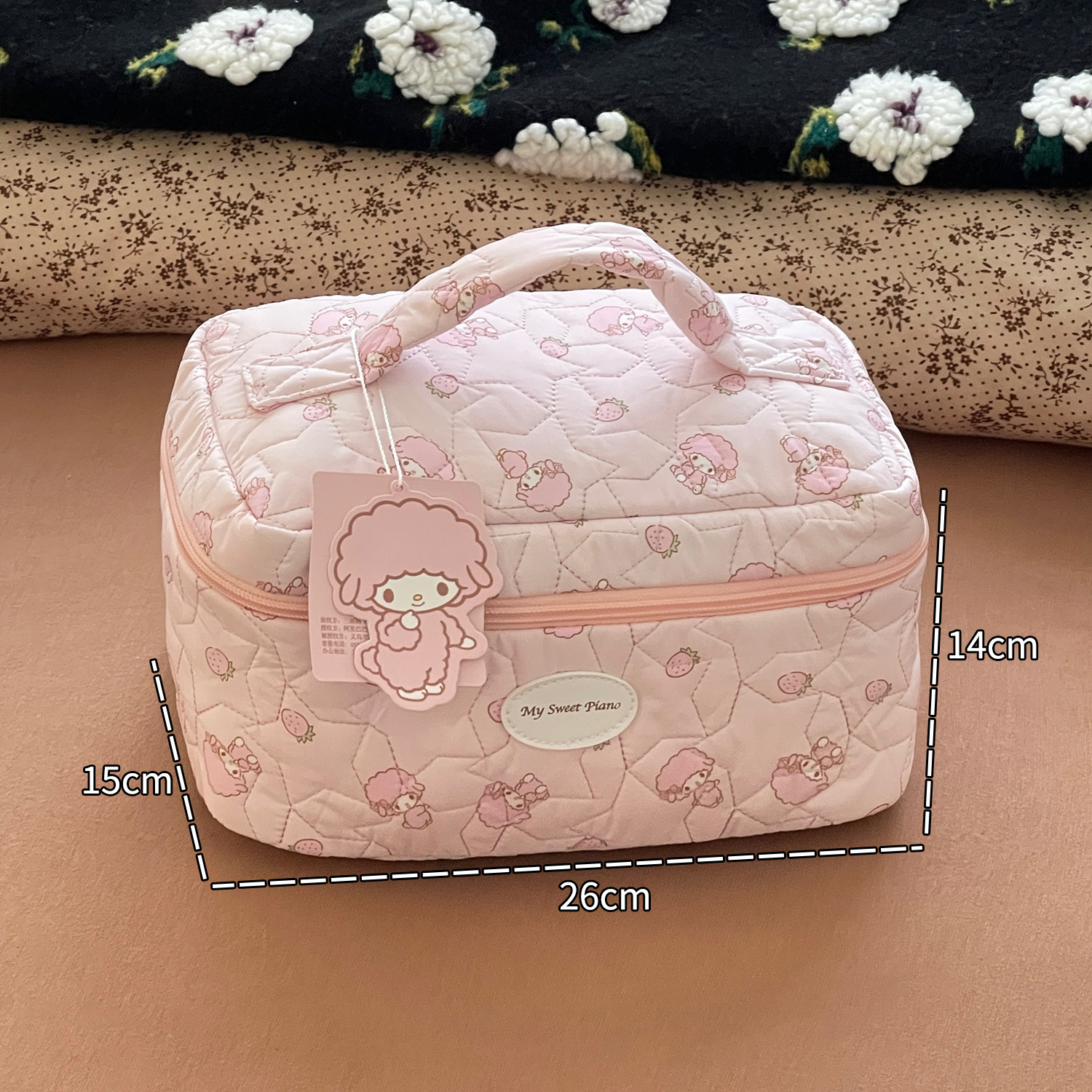 Bagos de maquillaje portátiles de gran capacidad, nubes HelloKitty, bolsas de lavado, bolsas de almacenamiento de viaje de alta belleza para jóvenes