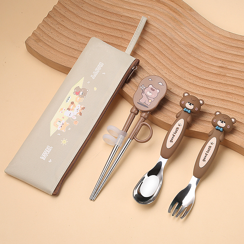 【리틀베어】젓가락 배우기 + 잉곳 포크 + 잉곳 스푼