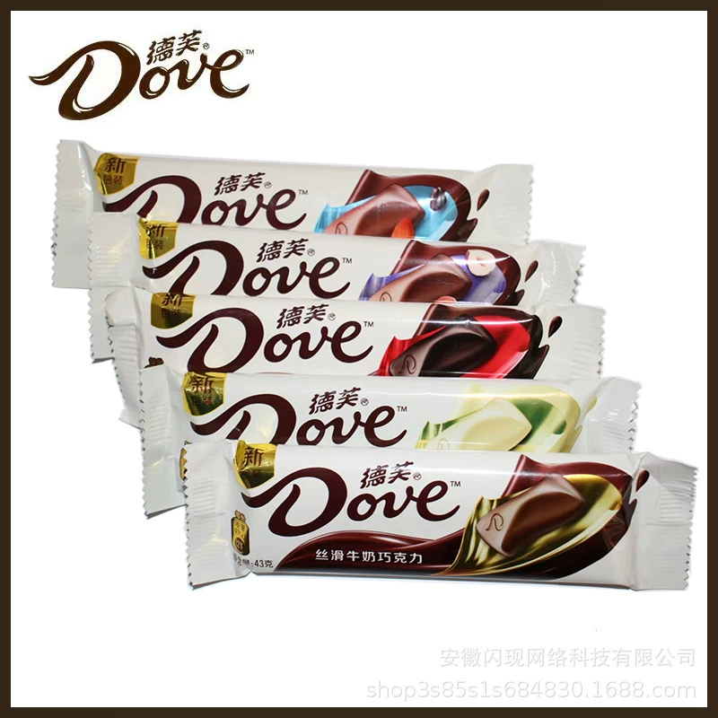 Шоколад (Dove) 43 г — бар с нежным молочным и фундуковым вкусом, индивидуальная упаковка