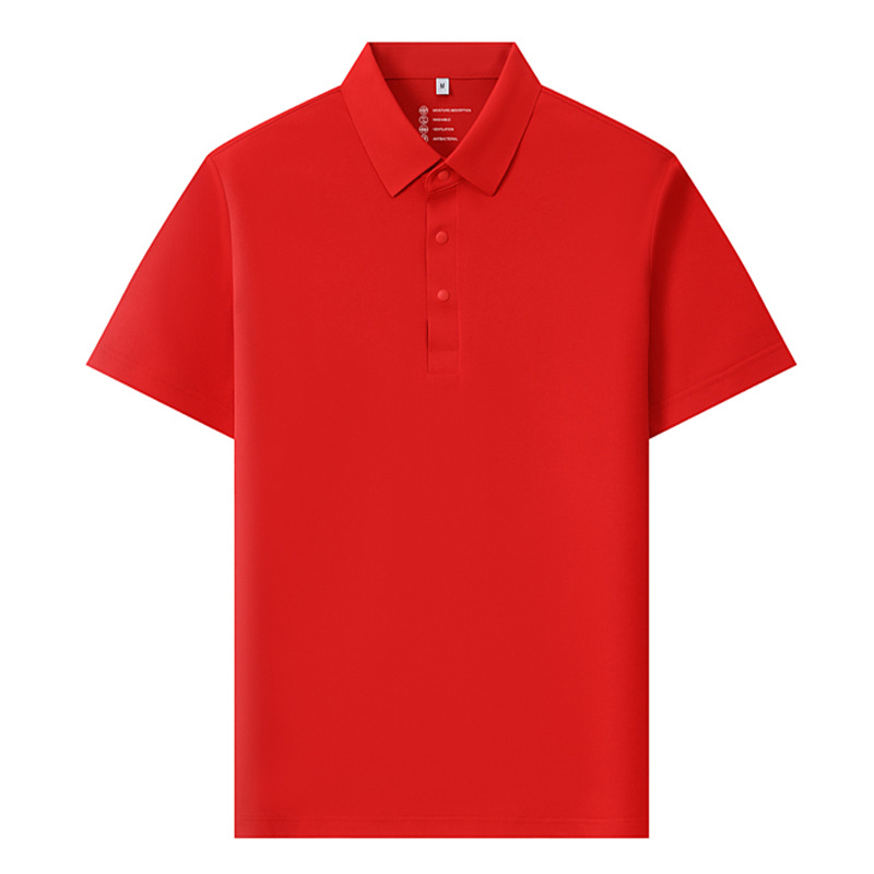 50D cool solona polo ropa de trabajo de manga corta para hombre, ropa de trabajo personalizada de alta calidad, cuello de tela sin costuras de seda de hielo para mujer de negocios