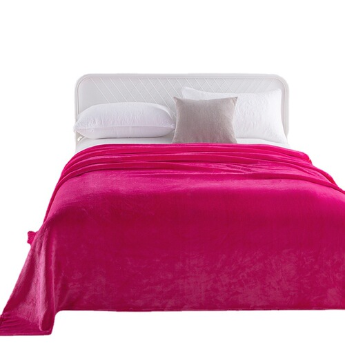 Pure Color Minimalist Flannel Blanket Wholesale Home Office Nap Air Conditioning Blanket Washable Machine Washable Cover Blanket Summer
