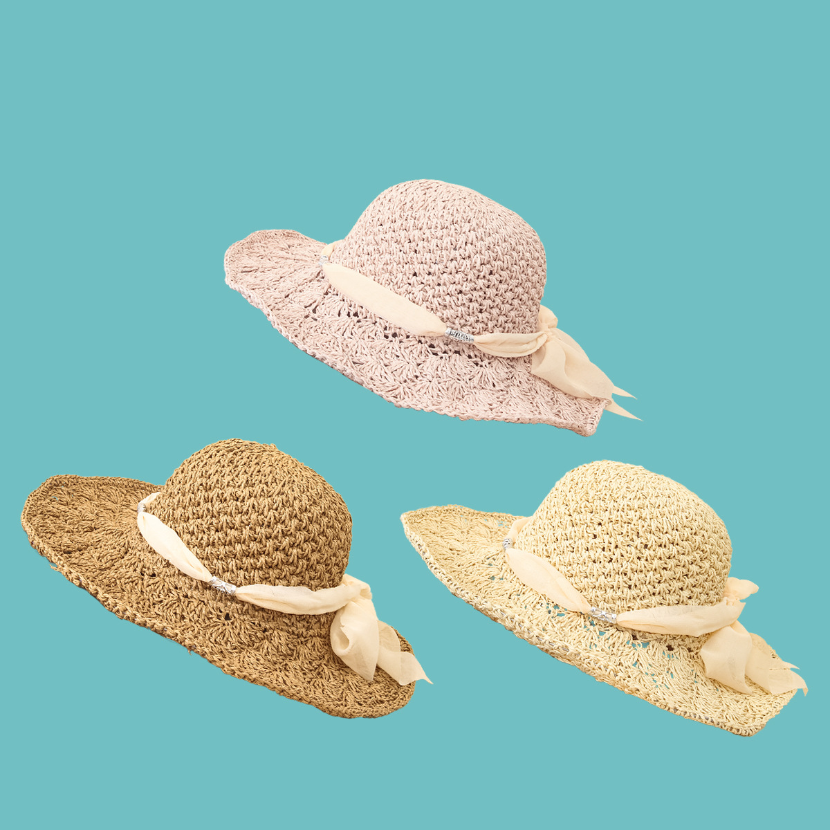 Korean Sunscreen Wide-brimmed Dome Straw Hat display picture 12