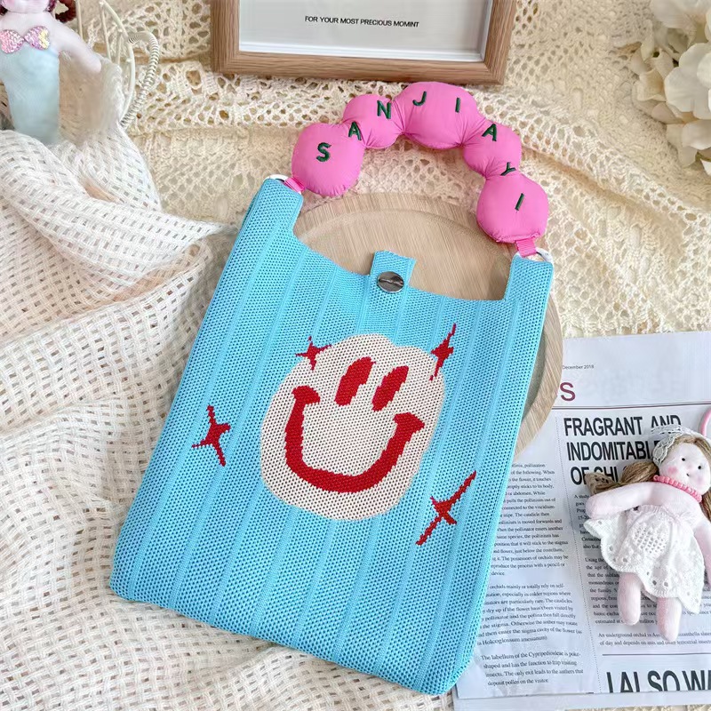 【별 웃는 얼굴】핑크색 손잡이