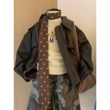 儿童套装2025秋季新品夹克外套男孩女孩休闲韩版百搭迷彩裤二件套