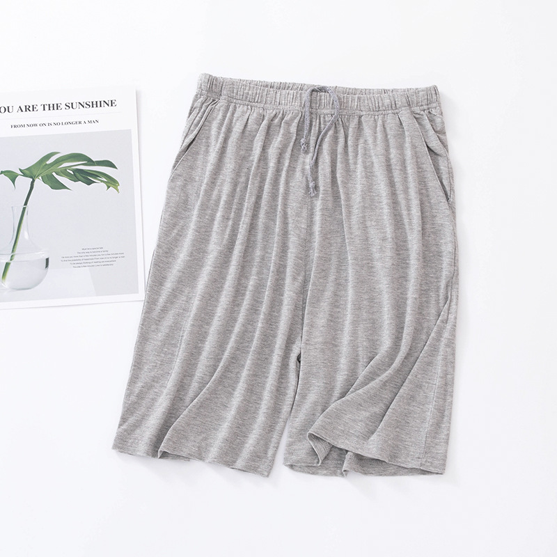 Verano más tamaño modal de los hombres pantalones de pijama de Casa delgada deportes casuales pantalones de pijama cortos de los hombres extra gordos pantalones cortos de fibra de bambú