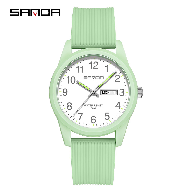 6091 double calendar matcha green men’s model