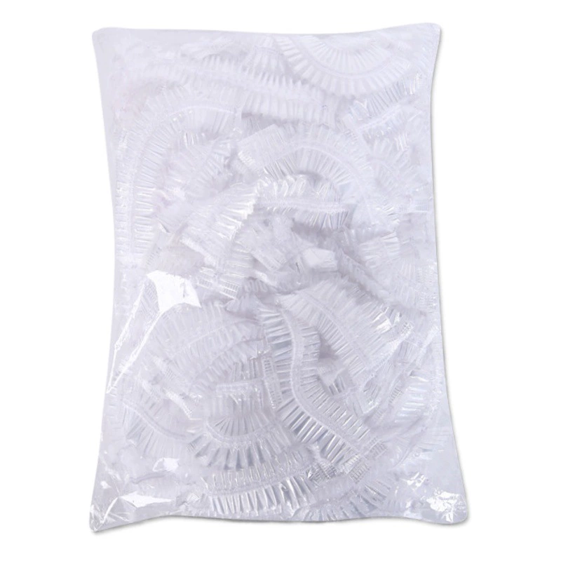 Увеличенная и утолщенная шапочка для душа, одноразовая вытяжка, водонепроницаемая прозрачная домашняя пылезащитная шапочка для душа в отеле, парикмахерская, готовый запас