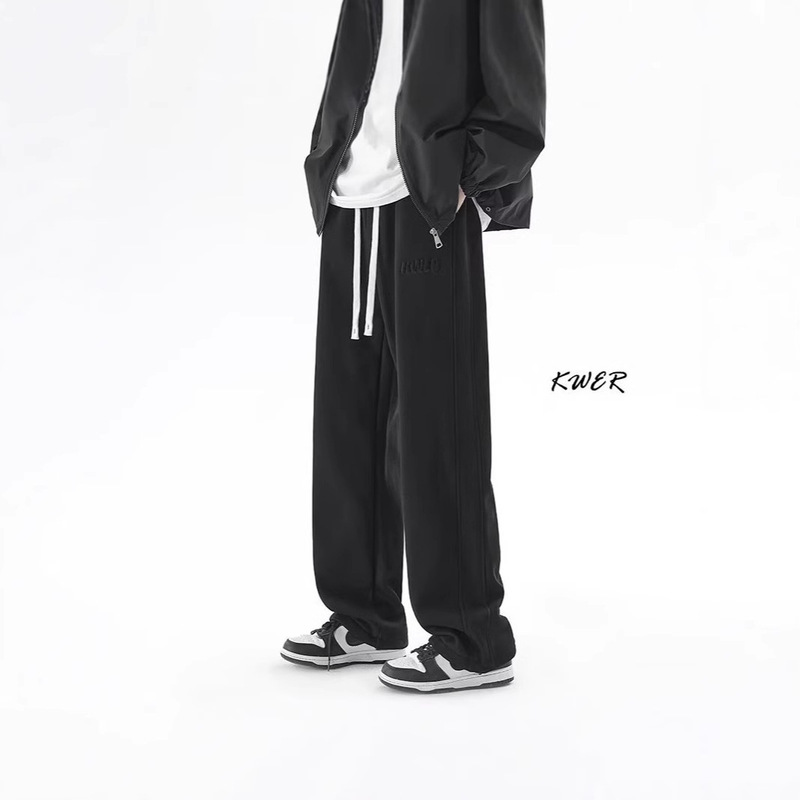 2025 Spring and Autumn New Men's Pants Loose All-match Straight Pants Men's Trendy High Street Sports Casual Trousers 2025 Spring and Autumn New Men's Pants Loose All-match Straight Pants Men's Trendy High Street Sports Casual Trousers