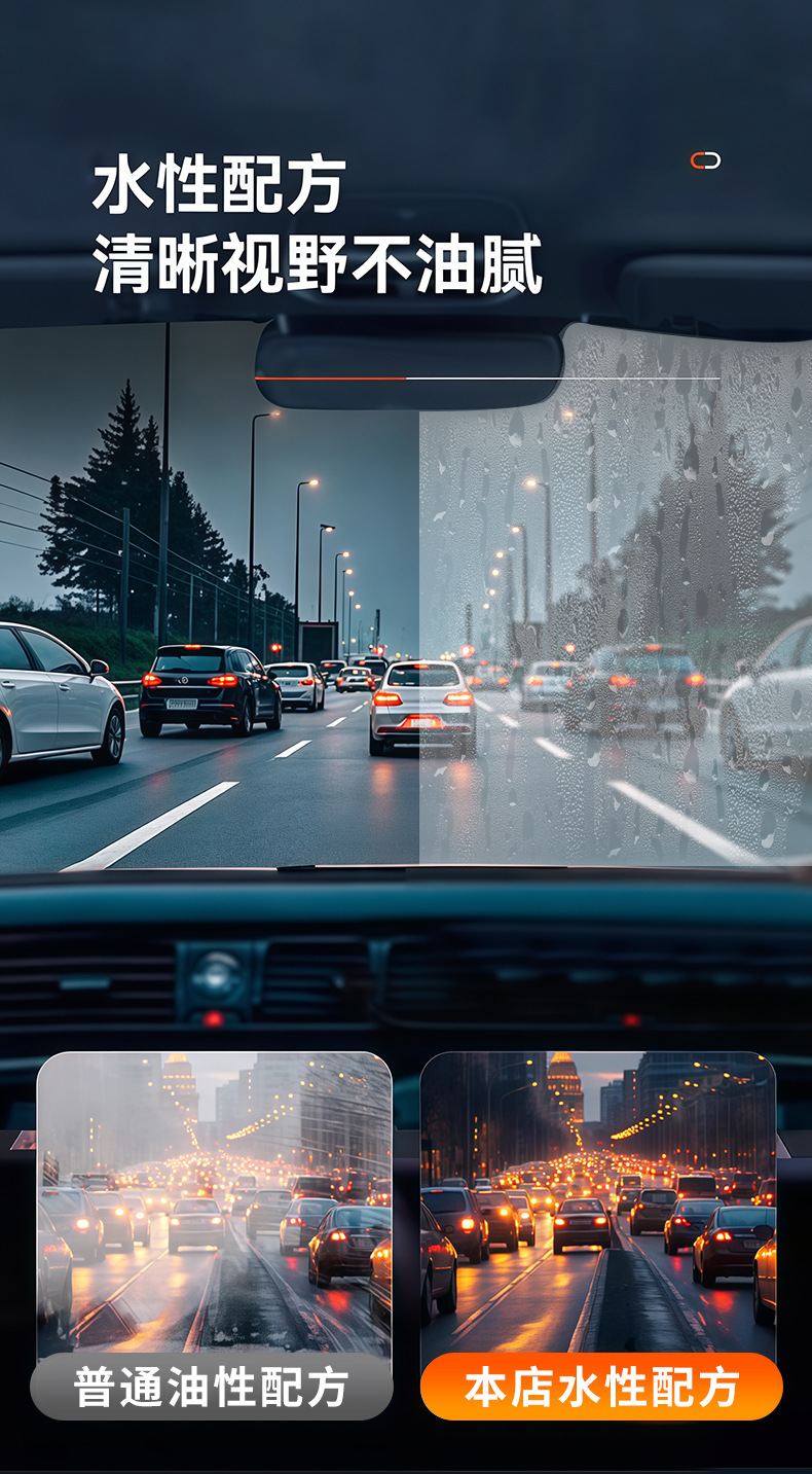 Car Rearview Mirror Rainproof Spray Anti-Fog Agent Waterproof Car Window Glass Oil Film Removal Spray Artifact on Rainy Days