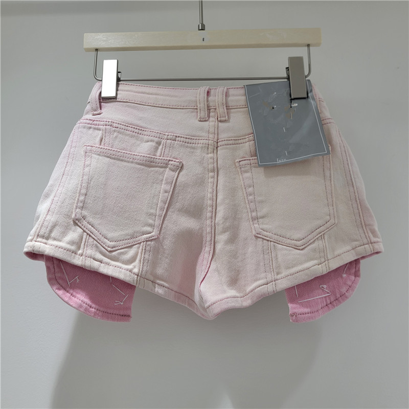 Shorts de Mezclilla de Cintura Alta con Parches Bordados para Verano image 3