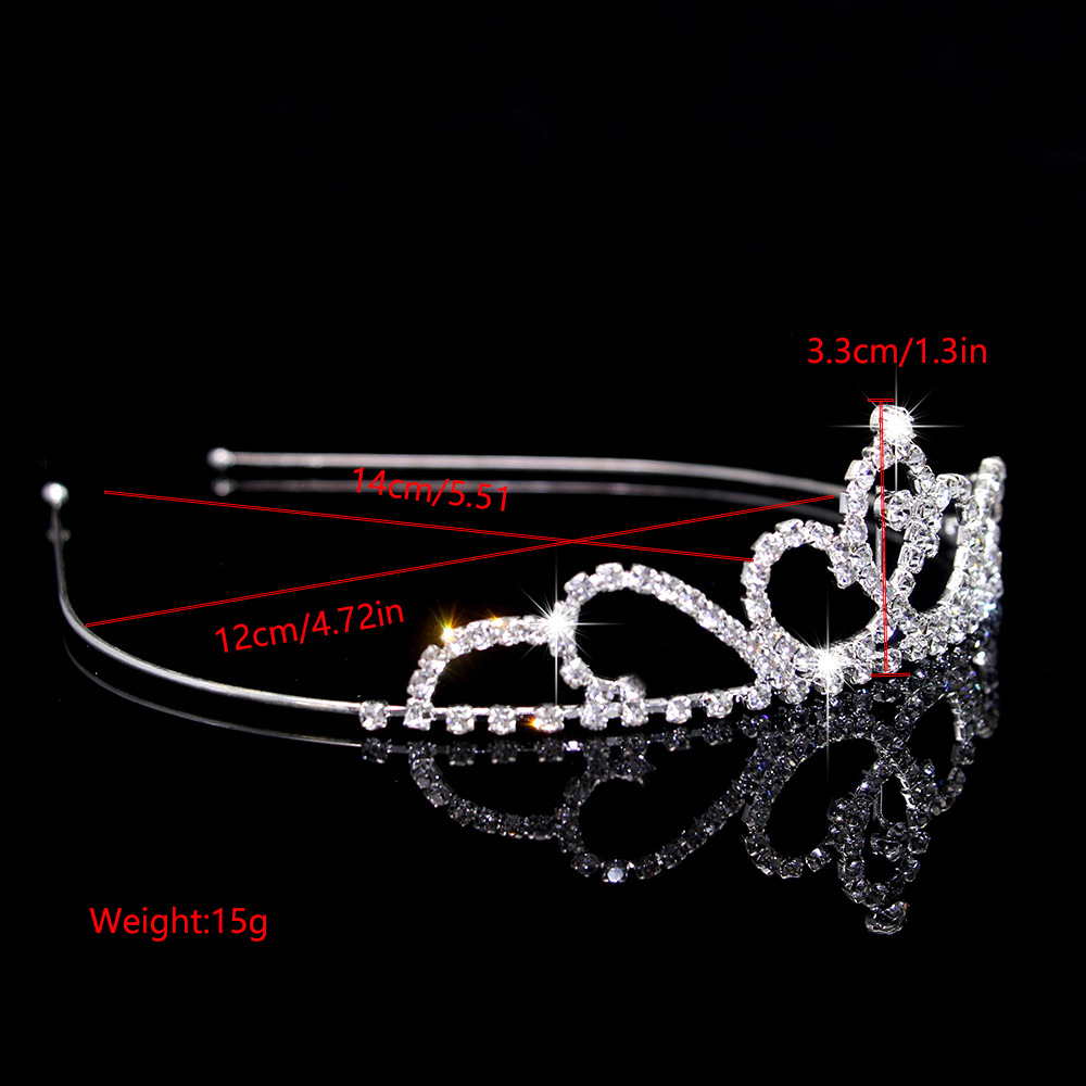 100g Weight Hair Band Hair Accessories Type 1 Piece Quantity Wedding, Banquet Occasion Rhinestone Material Crown Pattern Women's Gender Glam, Bridal Style Women's Glam Bridal Crown Rhinestone Hair Band 11