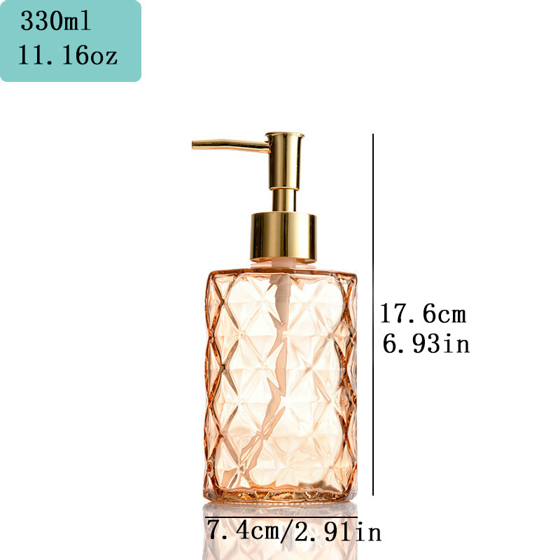 Dispensador de jabón líquido de vidrio negro mate, frasco recargable para baño o cocina