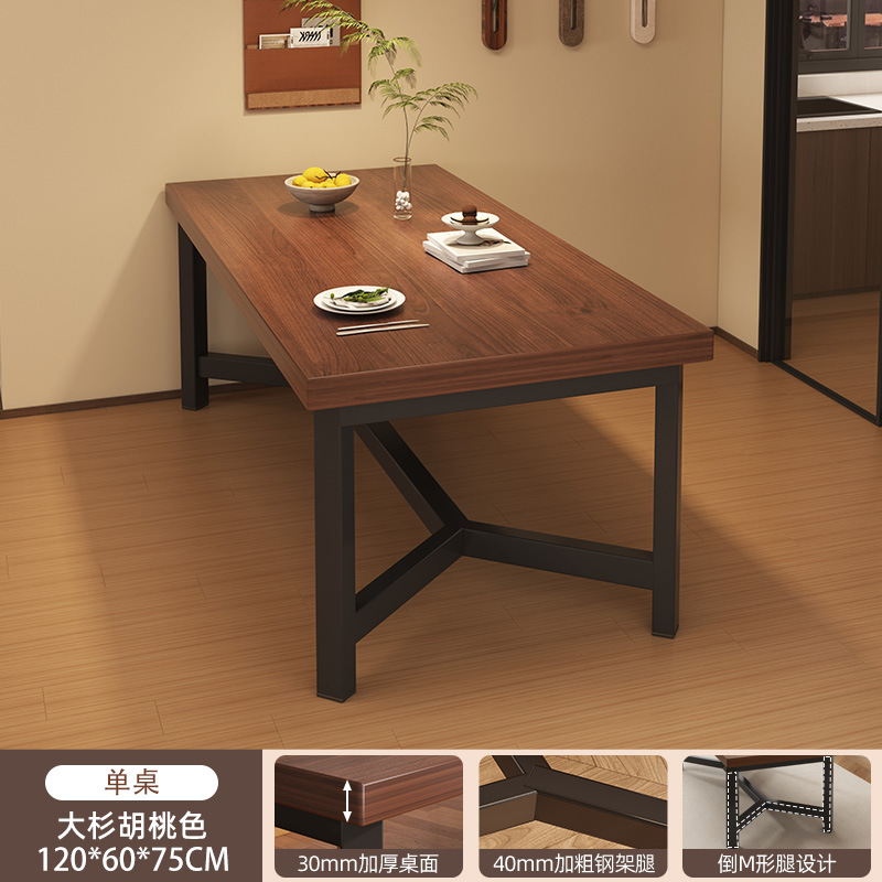 Mesa de comedor rectangular, restaurante de barbacoa de estilo industrial, restaurante comercial, mesa de comedor pequeña, tienda de fideos, combinación de mesa y silla especiales para taberna