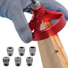 Woodworking straight hole punch, aluminum alloy, round wood tenon punch, drill bit positioner, woodworking tools