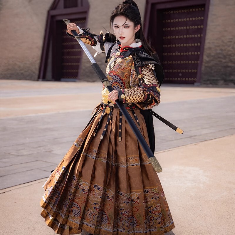 Armor Hanfu Armor Ming-made Split Chain Armor General Arm Belt Men's and Women's Fish Scale Armor Wrist Bracer Chinese Armor