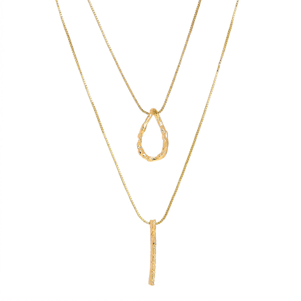 Double Layered Necklace Women's Water Drop Long Stick Pendent Necklace display picture 1