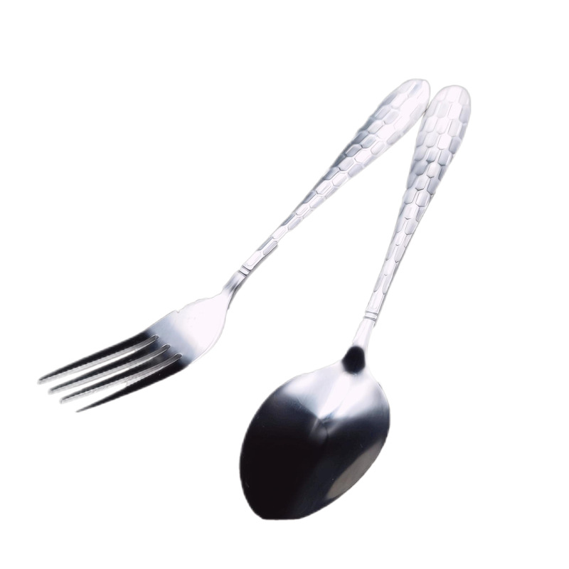 メーカー卸売りステンレス浮き彫り洋食フォークスプーンホテルセット食器フォークスプーンセット家庭用デザートフォーク|undefined