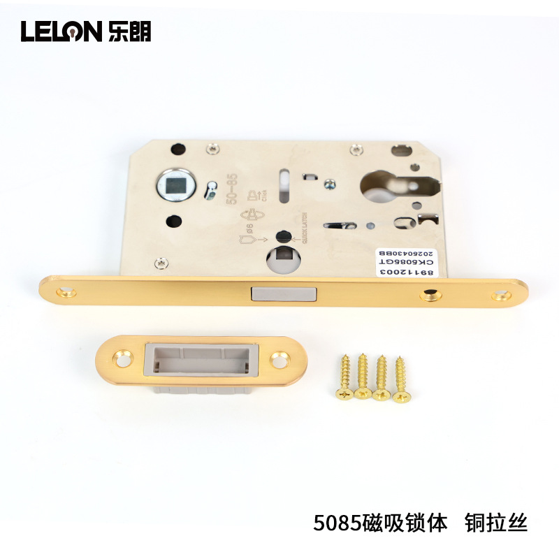 Personalizado italiano 5085 cuerpo de cerradura magnética de una lengüeta puerta de madera silenciosa accesorios de cerradura dormitorio baño puerta interior acero inoxidable