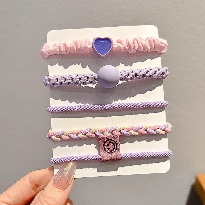 Niños de color caramelo de cola de cabello de alta elasticidad correa estrella de color anillo de cabello bola cabeza de cabello adornos