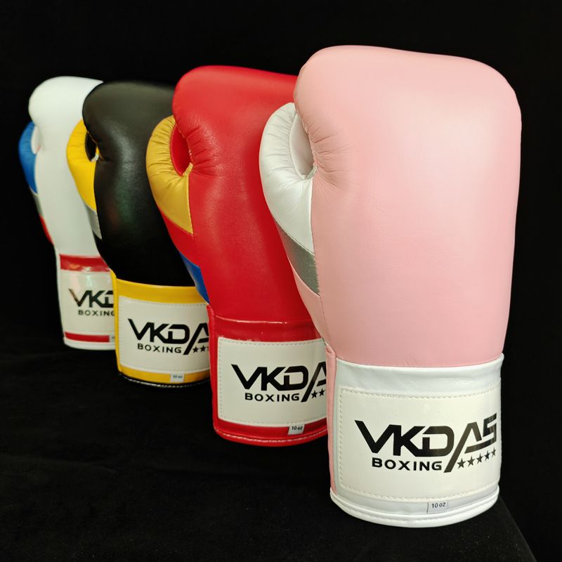 Vkdas Boxing Gloves Sanda Men's and Women's Professional Competition Training Muay Thai Fighting Boxing Gloves Super Fiber Latex
