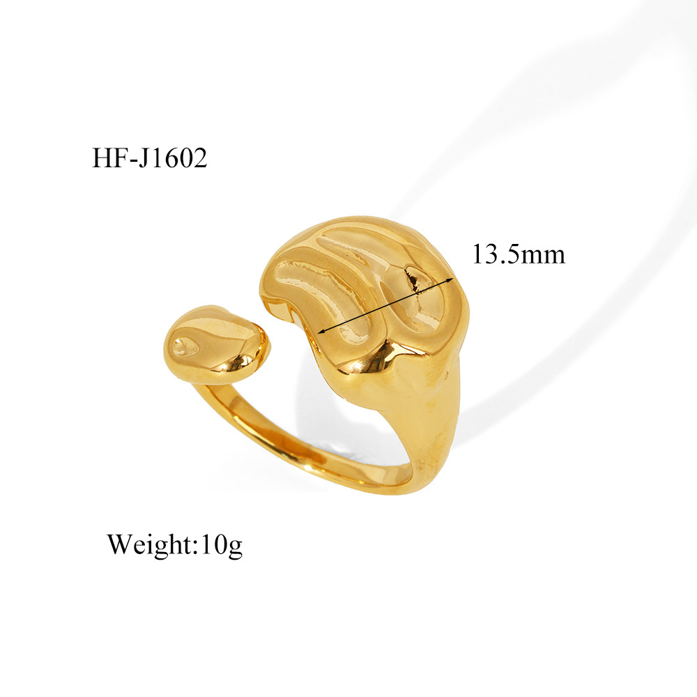 Holiday, Daily Occasion Wholesale Jewelry Elegant Simple Style Heart Shape Titanium Steel Plating Open Rings
