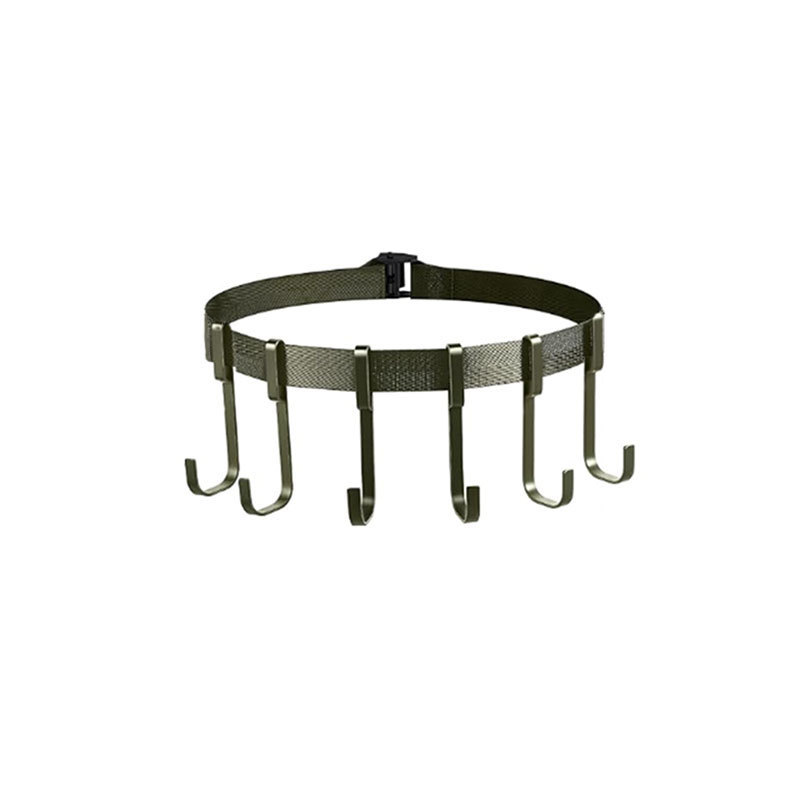 Army green six-hook suit