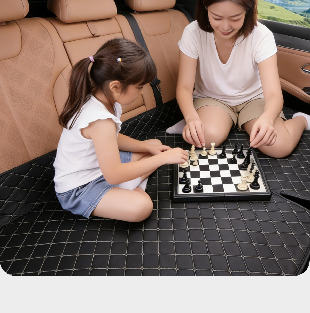 Universal Car Sleeping Mat for the Back Seat, No-Inflatable Suv Trunk Mattress, Foldable Travel Outdoor Sleeping Tool for Nap Time